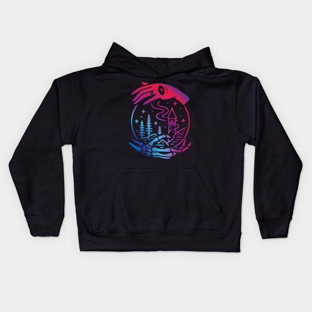 Magical Crystal ball Kids Hoodie by Scaryzz